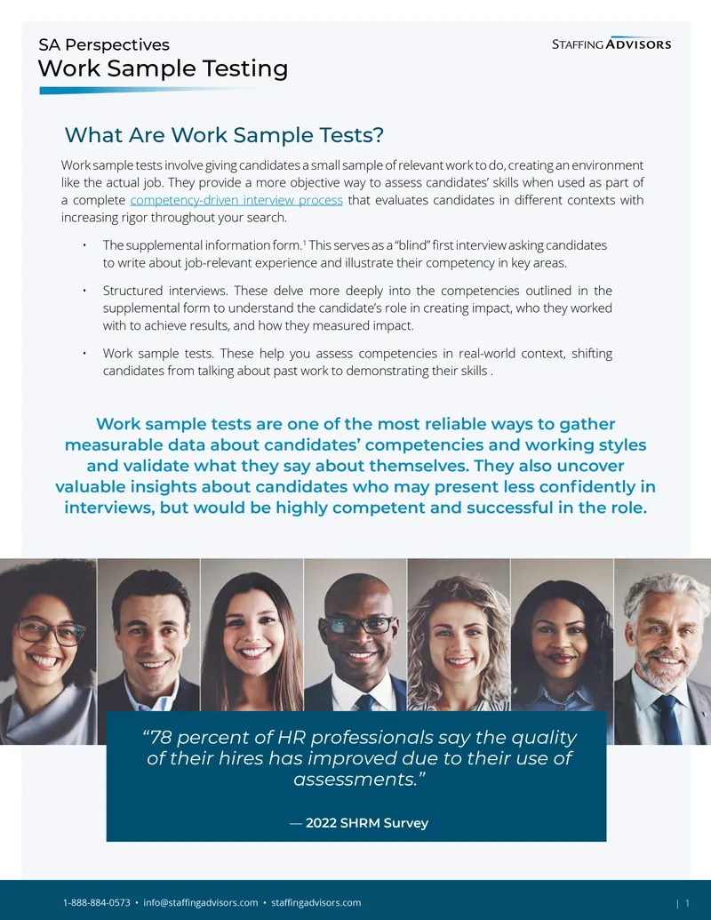 Sample testing opportunities